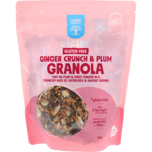 Chantal Organic Ginger Crunch & Plum Granola 500g