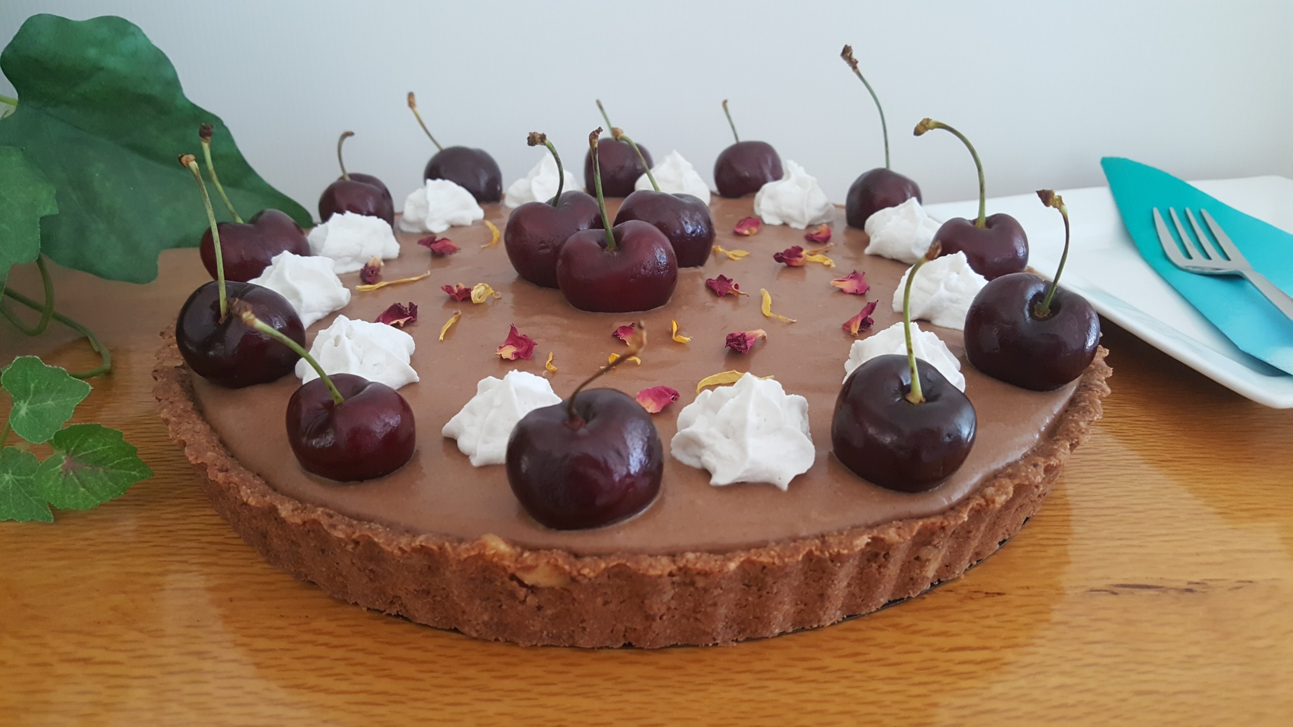 Gluten Free Chocolate Cherry Tart